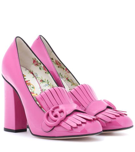 gucci marmont pump pink|gucci marmont platform pumps.